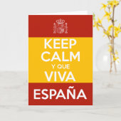 Keep Calm y que viva España Karte (Gelbe Blume)