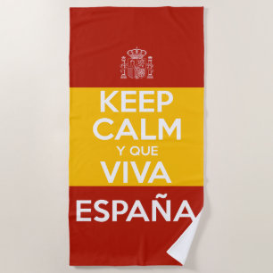 Keep Calm y que viva España Strandtuch