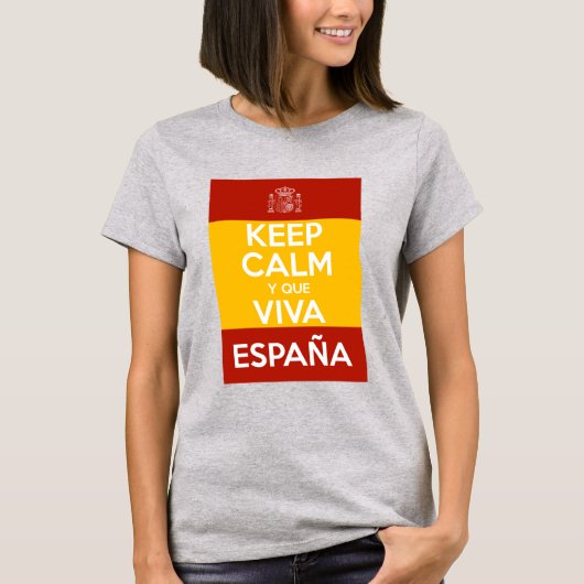 Keep Calm y que viva España T-Shirt (Vorderseite)