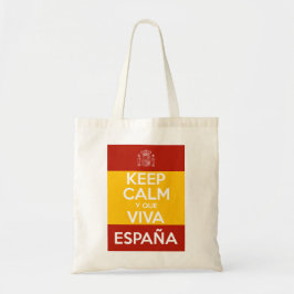 Keep Calm y que viva España Tragetasche