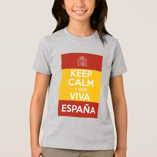Keep Calm y que viva España Tri-Blend Shirt (Vorderseite)
