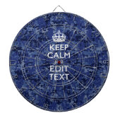 Keep Calm Your Text on Blue Digital Tarnung Dartscheibe (vorne)