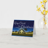 Keep Christ in Christmas Karte (Gelbe Blume)
