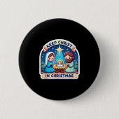 Keep Christ In Christmas Nativity Scene Manger Jes Button (Vorderseite)