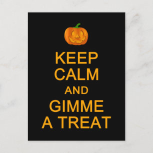 Keep Clam & Gimme A Treat postcard, customize Postkarte