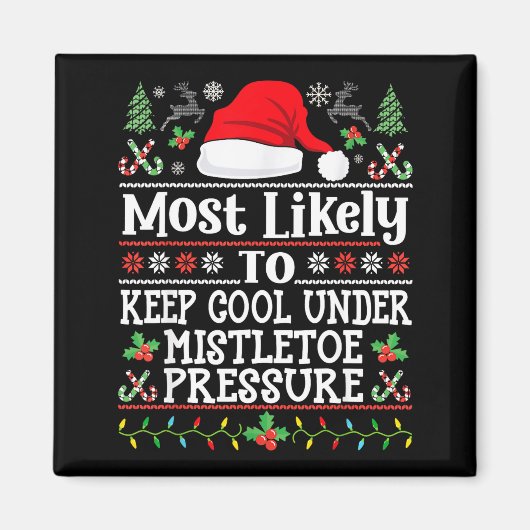 Keep Cool Under Mistletoe Pressure - Christmas Chi Magnet (Vorne)