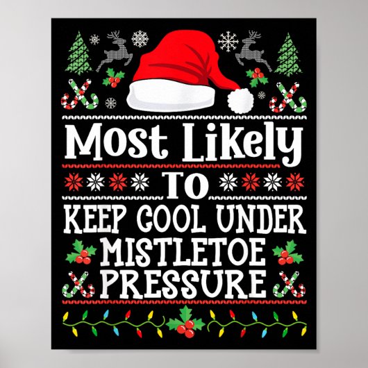 Keep Cool Under Mistletoe Pressure - Christmas Chi Poster (Vorne)