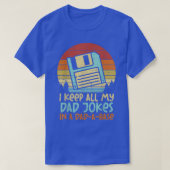 Keep Dad Jokes DadABase Floppy Disk Retro Fathers T-Shirt (Design vorne)