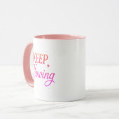 Keep Glowing - Sanfte Ästhetik Tasse (Vorderseite Links)