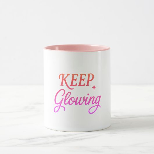 Keep Glowing - Soft Aesthetic Tasse (Zentrum)