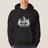 Keep Going – Minimal Motivational Design Hoodie (Vorderseite)