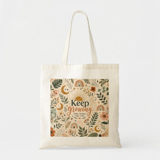Keep Growing Boho Botanical Crossbody Bag | Floral Tragetasche