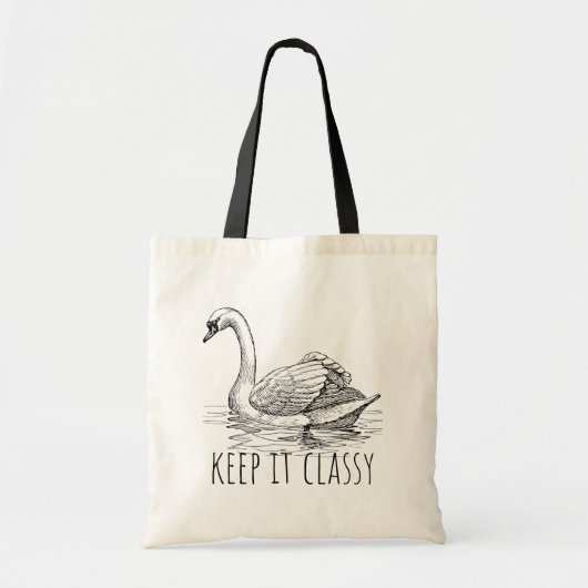 Keep It Classy Elegant Swan Tragetasche (Vorne)