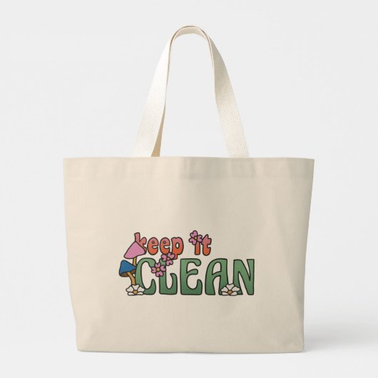 Keep It Clean | Minimalist Reusable Jumbo Stoffbeutel (Rückseite)