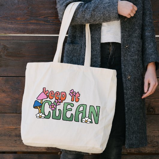 Keep It Clean | Minimalistischer Mehrwegartikel Jumbo Stoffbeutel