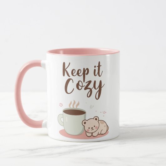 "Keep it Cozy" with Sleepy Bear and Coffee Tasse (Links)