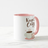 "Keep it Cozy" with Sleepy Bear and Coffee Tasse (VorderseiteRechts)