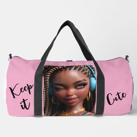 Keep It Cute geflochtenes Mädchen Duffle Bag (Vorderseite)
