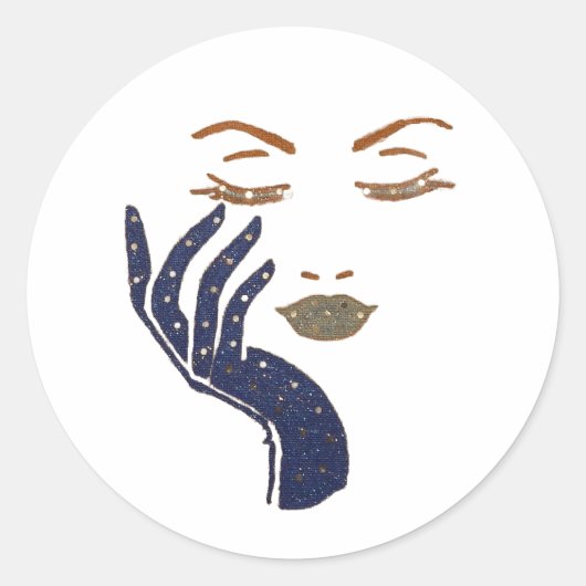 KEEP IT CUTE SERIE - NAVYBLAU RUNDER AUFKLEBER (Vorderseite)