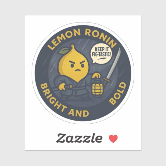 Keep It Fig-tastic Samurai Lemon Aufkleber (Blatt)