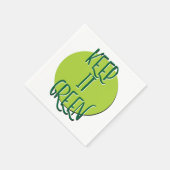Keep It Green | 12-Schritte-Programm-Slogan zur Ge Serviette (Ecke)