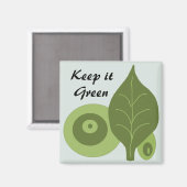 Keep it Green - Magnet (Vorderseite/Rückseite)
