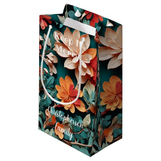 Keep It Merry Kleine Geschenktüte (Vorderseite Schrägansicht)