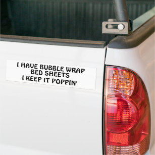 Keep It Poppin' with Bubble Wrap Sheets Bumper Sti Autoaufkleber