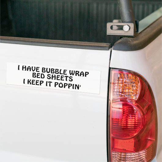 Keep It Poppin' with Bubble Wrap Sheets Bumper Sti Autoaufkleber (Auf Lkw)