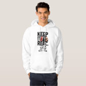 Keep it real Kapuzenpullover mit Zitat Hoodie (Vorne ganz)