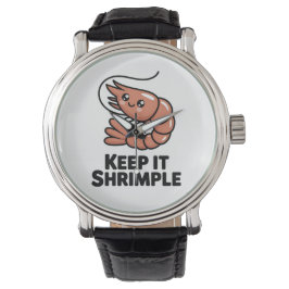 Keep It Shrimple Kawaii Garnele Armbanduhr
