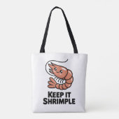 Keep It Shrimple Kawaii Garnele Tasche (Rückseite)