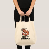 Keep It Shrimple Kawaii Garnele Tragetasche (Vorderseite (Produkt))