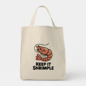Keep It Shrimple Kawaii Garnele Tragetasche (Rückseite)