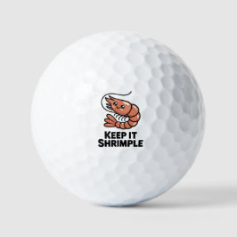 Keep It Shrimple Kawaii Shrimp Golfball