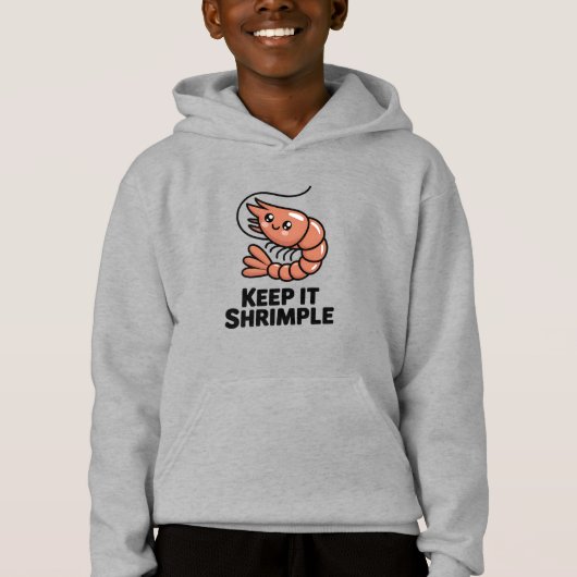Keep It Shrimple Kawaii Shrimp Hoodie (Vorderseite)