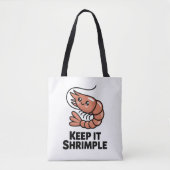 Keep It Shrimple Kawaii Shrimp Tasche (Vorderseite)