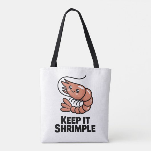 Keep It Shrimple Kawaii Shrimp Tasche (Rückseite)