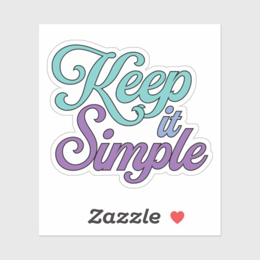 Keep It Simple Aufkleber (Lila) (Blatt)