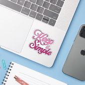 Keep It Simple Aufkleber (Pink) (Laptop mit iPhone)