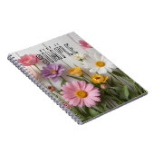 "Keep It Simple" Blumenmuster Notizblock (Rechte Seite)