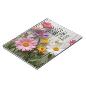 "Keep It Simple" Blumenmuster Notizblock (Linke Seite)