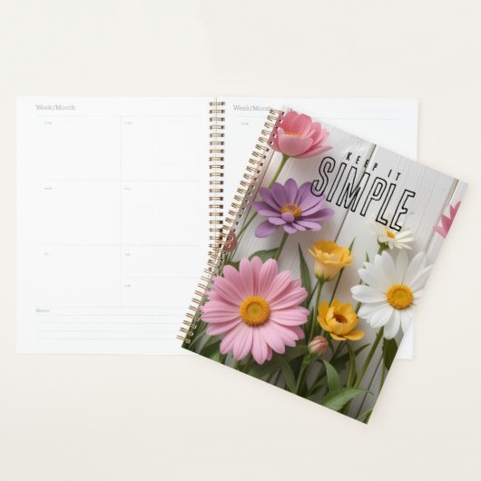 "Keep It Simple" Blumenmuster Planer (Anzeige)