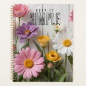 "Keep It Simple" Blumenmuster Planer (Vorderseite)