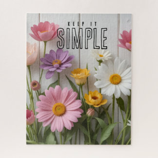 "Keep It Simple" Blumenmuster Puzzle