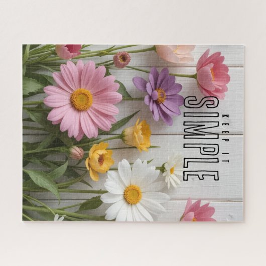"Keep It Simple" Blumenmuster Puzzle (Horizontal)