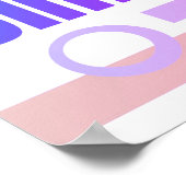  Keep It Simple Bold Blue Purple And Pink Graphic  Poster (Ecke)