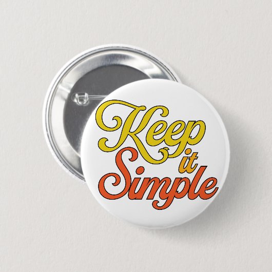 Keep It Simple Button (Yellow) (Vorne & Hinten)