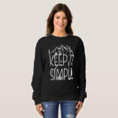Keep It Simple Camping Mountain Adventure Camper Sweatshirt (Vorne ganz)
