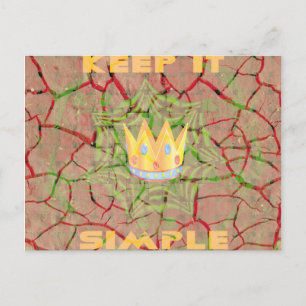 Keep It Simple: Cracked Earth Royal Clarity Art Postkarte